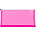 JAM Paper® Plastic Envelopes With Zipper Closure, #10, 5 1/4" x 10", Pink, Pack Of 12 1 thumbnail image