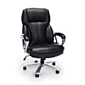 OFM Essentials Big & Tall Ergonomic Bonded Leather High-Back Chair, Black/Silver 1 thumbnail image