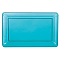 Amscan Plastic Rectangular Trays, 11" x 18", Caribbean Blue, Pack Of 4 Trays  1 thumbnail image