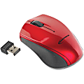 Innovera Mouse - Optical - Wireless - Radio Frequency - 2.40 GHz - Red, Black - USB 2.0 - 3 Button(s) - Symmetrical - 1 1 thumbnail image