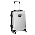 Denco 2-In-1 Hard Case Rolling Carry-On Luggage, 21"H x 13"W x 9"D, Pittsburgh Penguins, Silver