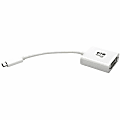 Eaton Tripp Lite Series USB-C to DVI Adapter with Alternate Mode - DP 1.2, White - USB/DVI-D for Video Device, Tablet, Smartphone, Monitor, Graphics Card, Projector, Ultrabook, Chromebook - 640 MB/s - 1 x Type C Male USB
