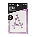 Brea Reese Cardstock Stencils, Fun Letters, 3", White, Pack Of 48 Stencils