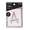 Brea Reese Cardstock Stencils, Fun Letters, 3", White, Pack Of 48 Stencils 1 thumbnail image