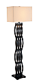 Kenroy Home Interwoven Floor Lamp, 60-1/2"H, Cream Shade/Bronze Base 1 thumbnail image