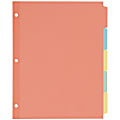Avery® Write-On Paper Dividers For 3 Ring Binders, 8.5" x 11", 5-Tab Set, Multicolor, Pack Of 36 Sets