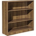 Lorell® 36"H 3-Shelf Bookcase, Walnut