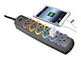 Kensington® SmartSockets® Standard Strip Surge Protector, 945 Joules, 6-Outlet, 7' Cord 1 thumbnail image