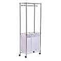 Honey-Can-Do Rolling Urban Laundry Center, White/Chrome 1 thumbnail image