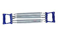 Mind Reader 5-Spring Metal Chest Expander, 4-1/2"H x 21"W x 3/4"D, Blue 1 thumbnail image