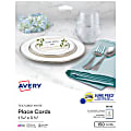 Avery® Printable Blank Place Cards With Sure Feed®, 1-7/16" x 3-3/4", Textured White, 150 Customizable Tent Cards