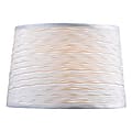 Kenroy Home Fashion Match Fabric Tapered Drum Lamp Shade, 10"H x 15"W, White