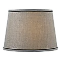 Kenroy Home Fashion Match Fabric Tapered Drum Lamp Shade, 11"H x 15"W, Silver