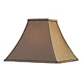 Kenroy Home Fashion Match Fabric Flared Square Lamp Shade, 10"H x 14"W, Cinnamon