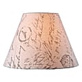 Kenroy Home Fashion Match French Print Fabric Bell Lamp Shade, 12"H, Taupe