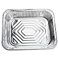 Genuine Joe Half-size Disposable Aluminum Pan - Cooking, Serving - Disposable - 0.5" Diameter - Silver - Aluminum Body - 100 / Carton