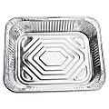 Genuine Joe Half-size Disposable Aluminum Pan - Cooking, Serving - Disposable - 0.5" Diameter - Silver - Aluminum Body - 100 / Carton 1 thumbnail image