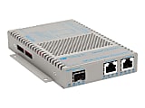 Omnitron OmniConverter GPoE+/S - Fiber media converter - GigE - 10Base-T, 100Base-TX, 1000Base-T, 1000Base-X, 100Base-X - RJ-45 / SFP (mini-GBIC) 1 thumbnail image