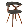 LumiSource Gardenia Chair, Charcoal Seat/Walnut Frame