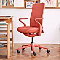 Branch Furniture Verve Seating Ergonomic Fabric Mid-Back Task Chair, Coral 1 thumbnail image