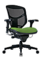 WorkPro® Quantum 9000 Series Ergonomic Mesh/Premium Fabric Mid-Back Office Chair, Black/Lime, BIFMA Compliant 1 thumbnail image