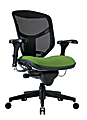 WorkPro® Quantum 9000 Series Ergonomic Mesh/Premium Fabric Mid-Back Chair, Black/Lime
