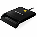 IOGEAR USB Smart Card Reader (Non-TAA) - Contact - Cable - USB 2.0 - Black 1 thumbnail image