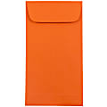 JAM Paper® Coin Envelopes, #7, Gummed Seal, 30% Recycled, Orange, Pack Of 25