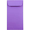 JAM PAPER #7 Coin Business Colored Envelopes, 3 1/2 x 6 1/2, Violet Purple Recycled, 25/Pack