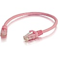 C2G 6in Cat5e Snagless Unshielded (UTP) Network Patch Cable - Pink