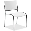 Mayline® Escalate Series Stackable Bistro Chair, White/Silver, Set Of 4 1 thumbnail image