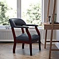 Flash Furniture Vinyl Conference Chair with Accent Nail Trim, Navy
