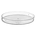 Amscan Premium Plastic Serving Trays, 2"H x 16-1/2"W x 14"D, Clear, Pack Of 2 Trays