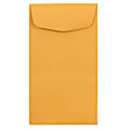 JAM PAPER® #6 Coin Business Envelopes, 3 3/8" x 6", Brown Kraft, Pack Of 25