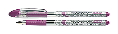 Schneider® Slider XB Ballpoint Pens, Box Of 10, Extra Bold Point, 1.4 mm, Purple Barrel, Purple Ink