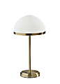 Adesso® Juliana LED Table Lamp with Smart Switch, 21”H, Frosted Shade/Antique Brass Base