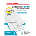 Office Depot® Brand 9" x 12" Catalog Envelopes, Tyvek®, Clean Seal, White, Box Of 50