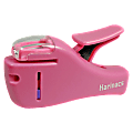 Kokuyo Compact Staple-Free Stapler, 3 7/16" x 1" x 2", Light Pink