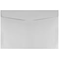 JAM Paper® Booklet Envelopes, 6" x 9", Gummed Seal, Stardream Metallic Silver, Pack Of 25