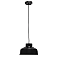 Laila Home Industrial Barn Pendant, 11-3/4”W, Black