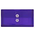 JAM Paper® Booklet Plastic Envelopes, #10, Button & String Closure, Purple, Pack Of 12 1 thumbnail image