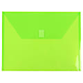 JAM Paper® Plastic Booklet Envelopes, Letter-Size, 9 3/4" x 13", Hook & Loop Closure, Lime Green, Pack Of 12 1 thumbnail image