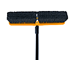 Rubbermaid Commercial Medium Sweep Plastic Foam Block - 3" Tampico Bristle - 18" Brush Face - 1 Each - Black 1 thumbnail image