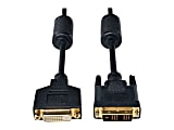 Eaton Tripp Lite Series DVI Single Link Extension Cable, Digital TMDS Monitor Cable (DVI-D M/F), 6 ft. (1.83 m) - DVI extension cable - single link - DVI-D (F) to DVI-D (M) - 6 ft - molded - black