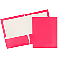 JAM Paper® Glossy 2-Pocket Presentation Folders, Hot Pink, Pack Of 6 1 thumbnail image