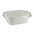 StalkMarket® Jaya® Compostable Hinged Rectangular Containers, 64 Oz, White, Pack of 200 1 thumbnail image