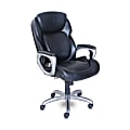 Serta® My Fit Ergonomic Bonded Leather High-Back Chair With 360 Motion Support, Black 1 thumbnail image