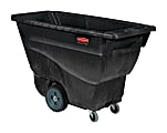 Rubbermaid Commercial Utility Duty Tilt Truck - 450 lb Load Capacity - Structofoam - 26" Width x 53" Depth x 33" Height - Black - 1 Each 1 thumbnail image