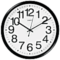 TEMPUS Commercial Wall Clock, Black