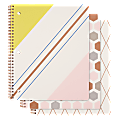 Divoga® Modern Minimal Spiral Notebook, 8 1/2" x 10 1/2", 1 Subject, College Ruled, 160 Pages (80 Sheets), Multicolor